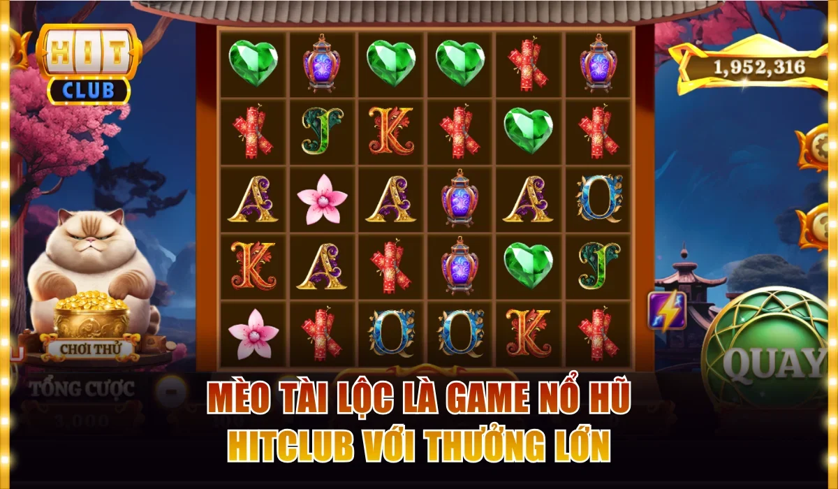 Nổ Hũ Hitclub - Thiên Đường Jackpot Đổi Đời Sau 1 Vòng Quay 3 Mèo Tài Lộc là game nổ hũ Hitclub với thưởng lớn