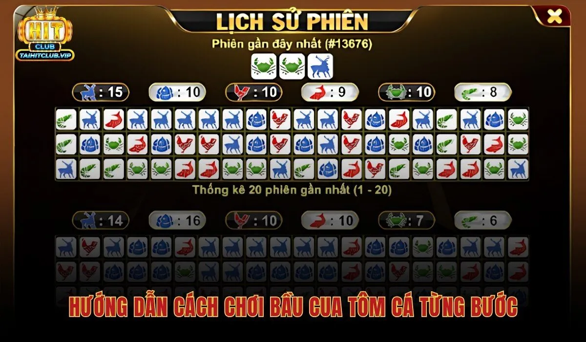 Cách chơi bầu cua qua 3 viên xúc xắc và bàn cược 6 biểu tượng
